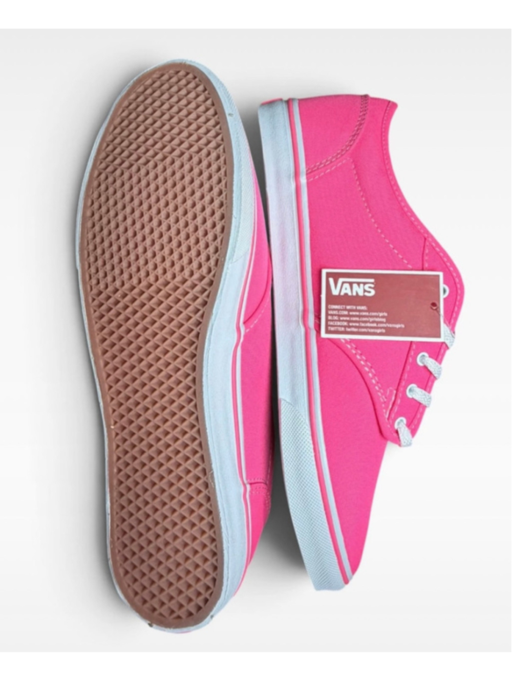 Women's Vans Sneakers in Hot Pink and White